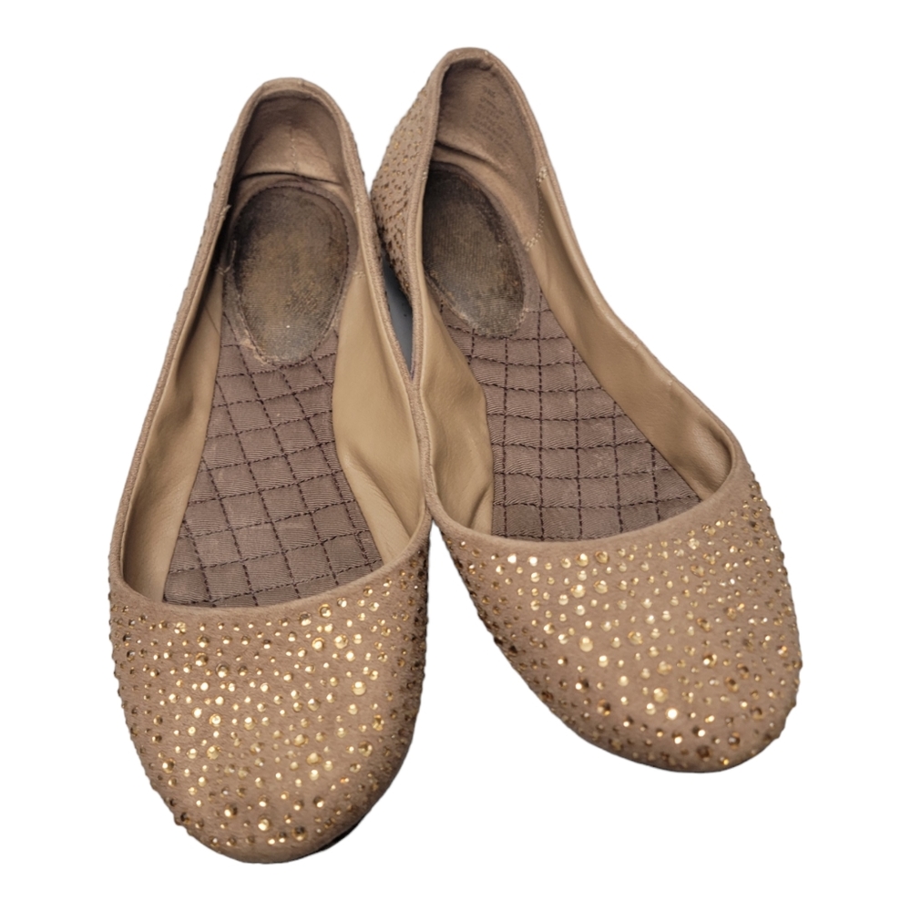 Brown studded flats
